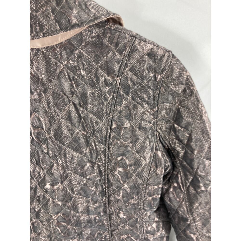 Chicos Python Print Quilted Button Up Jacket Size… - image 7